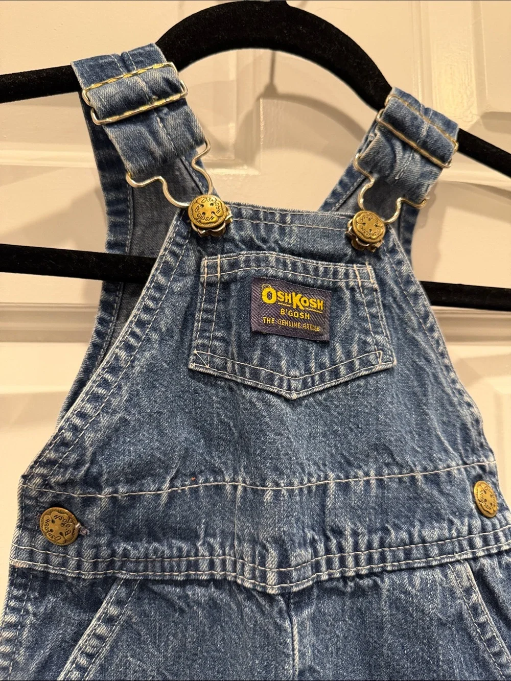 OshKosh B’Gosh Vestbak overalls vintage, Made in USA 9 months denim jeans